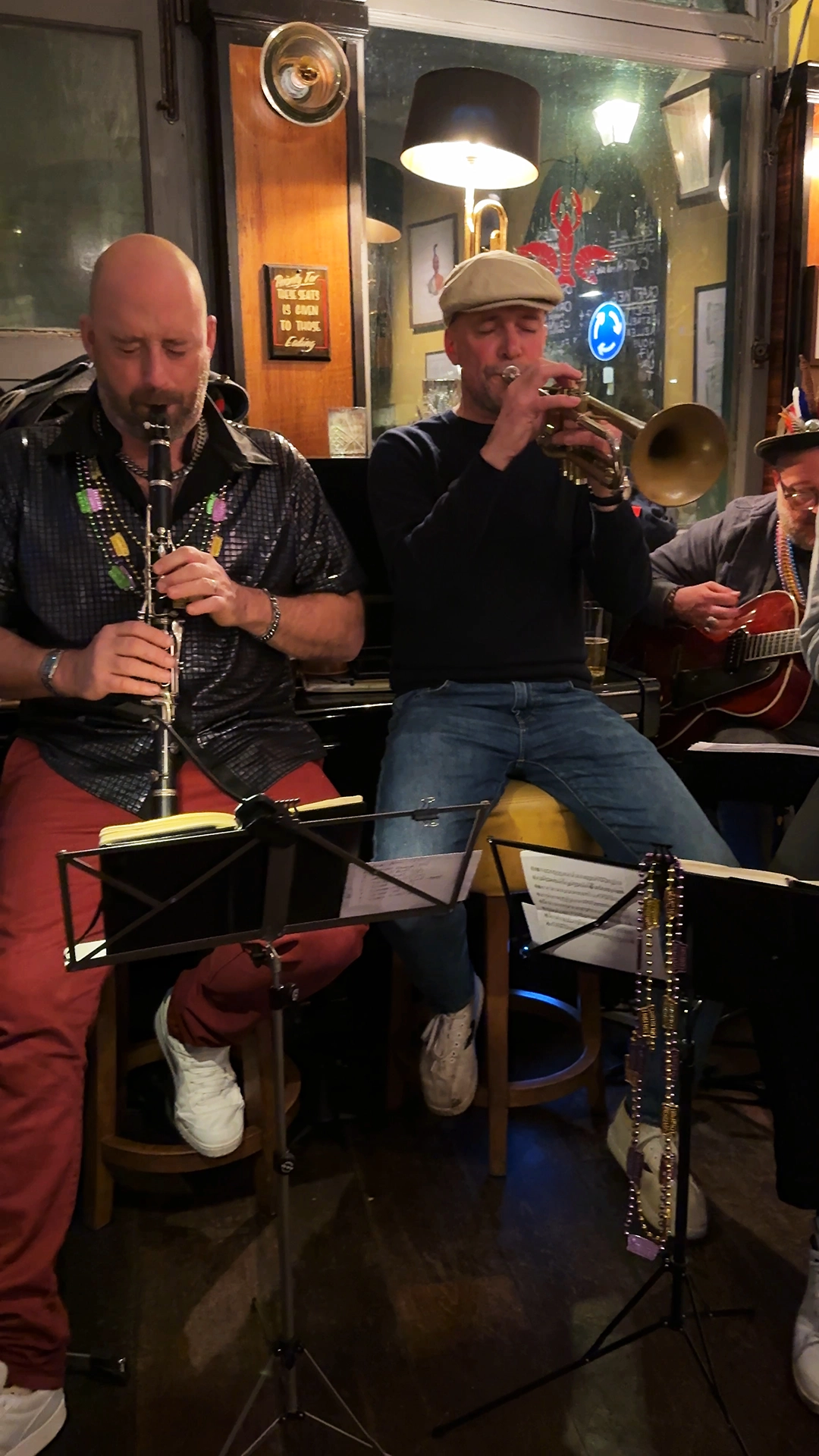 Ten Bells Rag Band performing live New Orleans–style music in an Islington pub